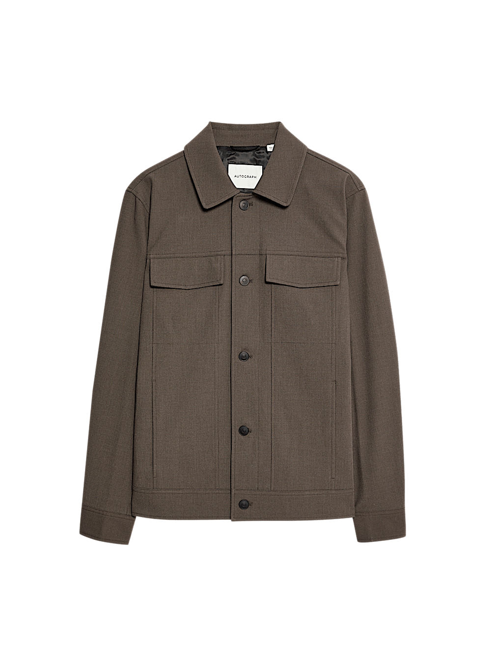 Textured Technical Twill Trucker Jacket