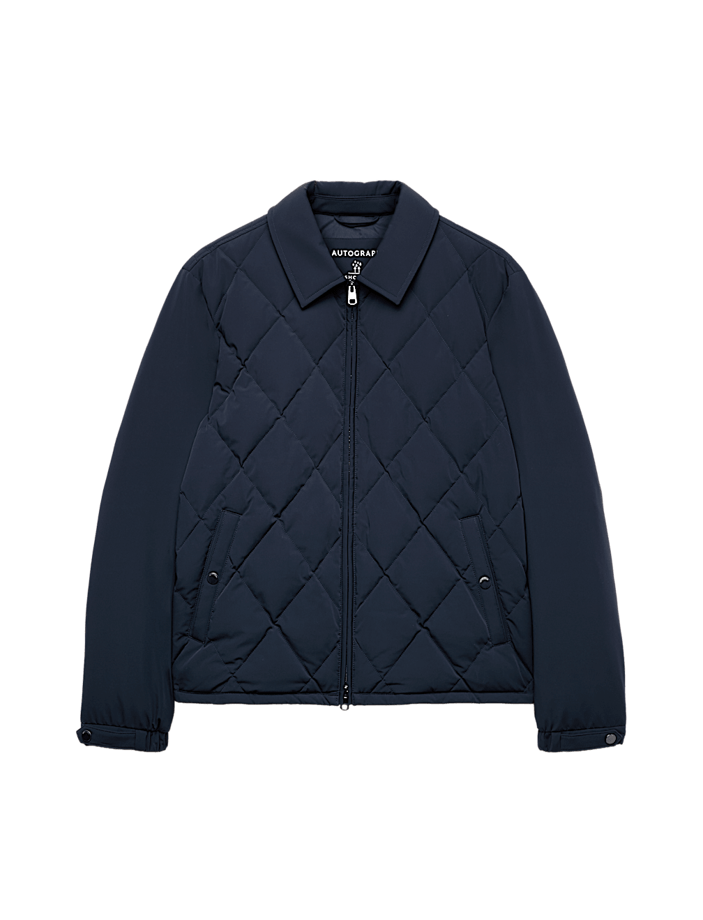 Diamond Quilted Collared Jacket
