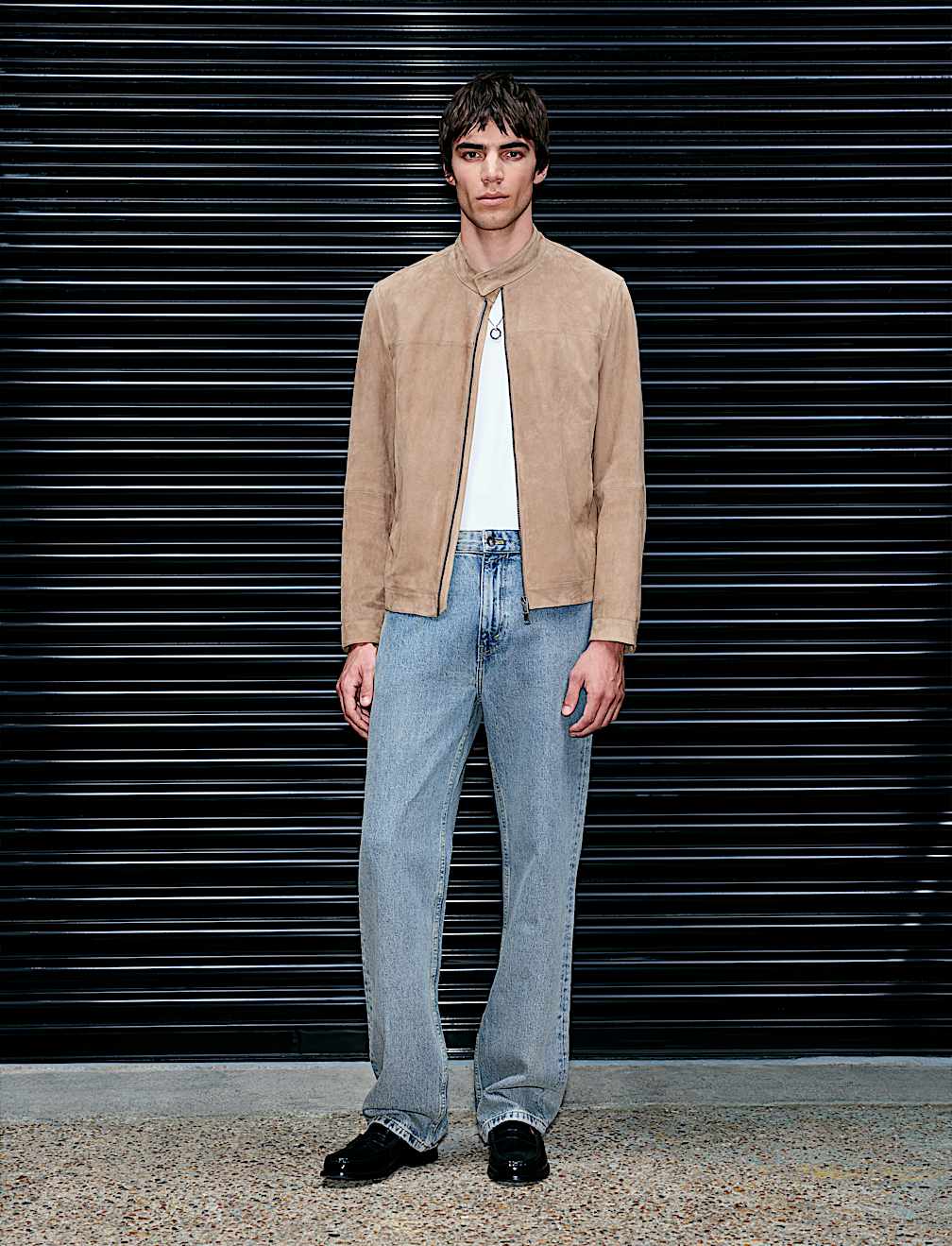 Suede Cafe Racer Jacket