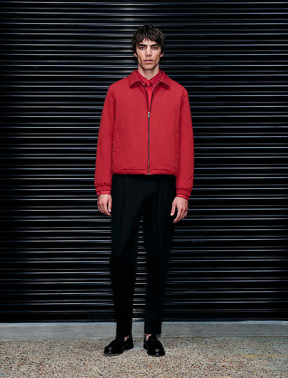 Zip Through Padded Harrington Jacket