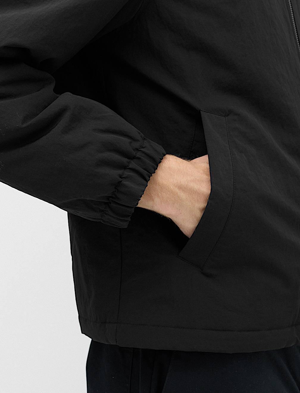Zip Through Padded Harrington Jacket