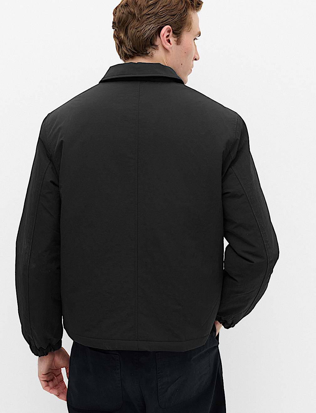 Zip Through Padded Harrington Jacket