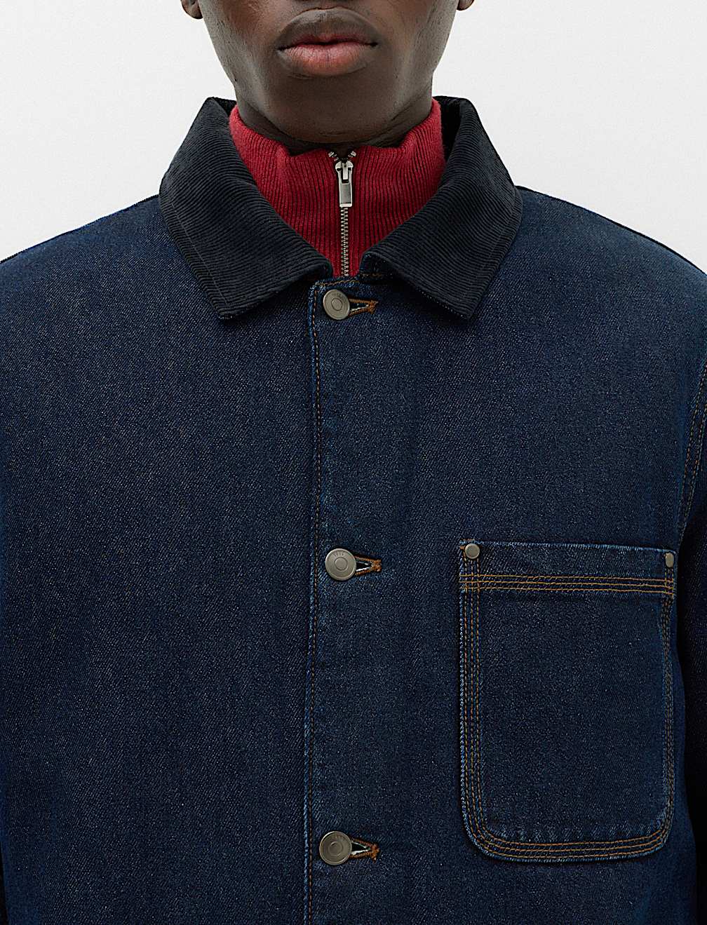 Borg Lined Denim Barn Jacket