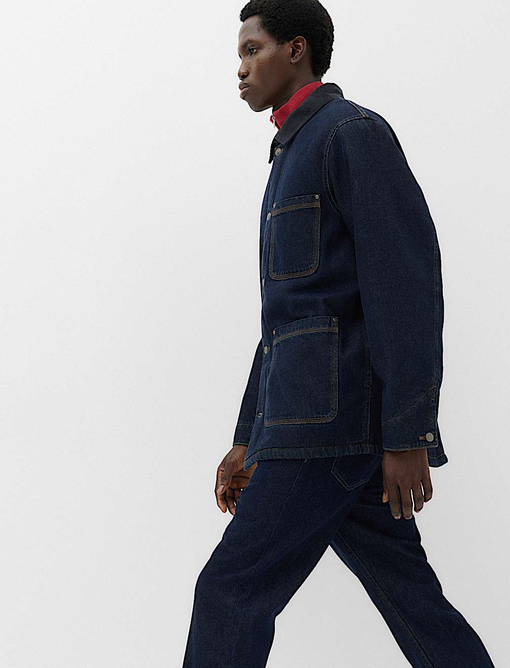 Borg Lined Denim Barn Jacket