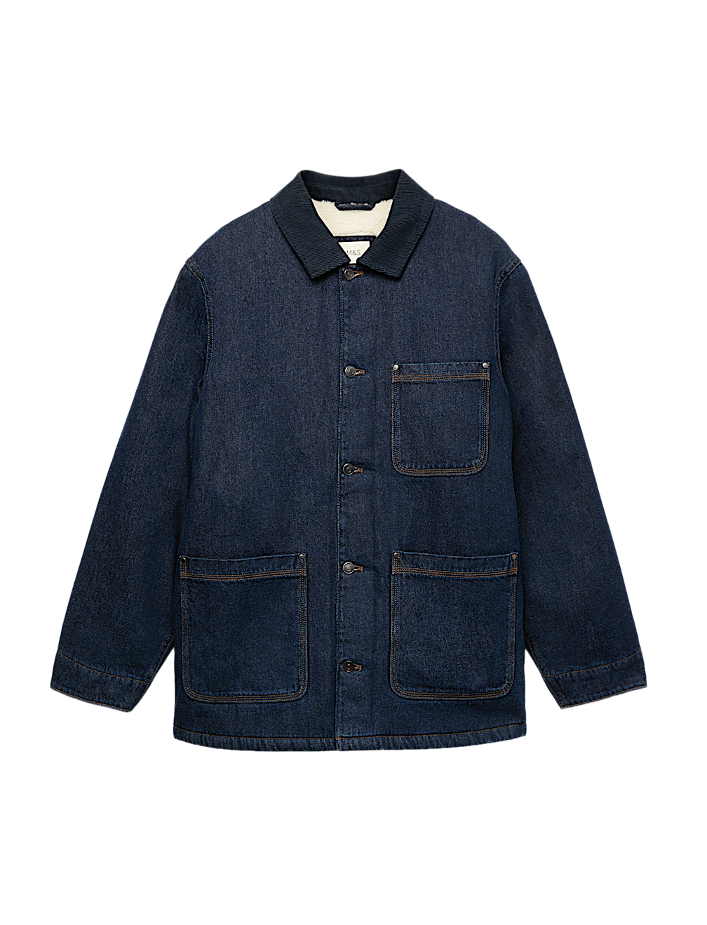 Borg Lined Denim Barn Jacket