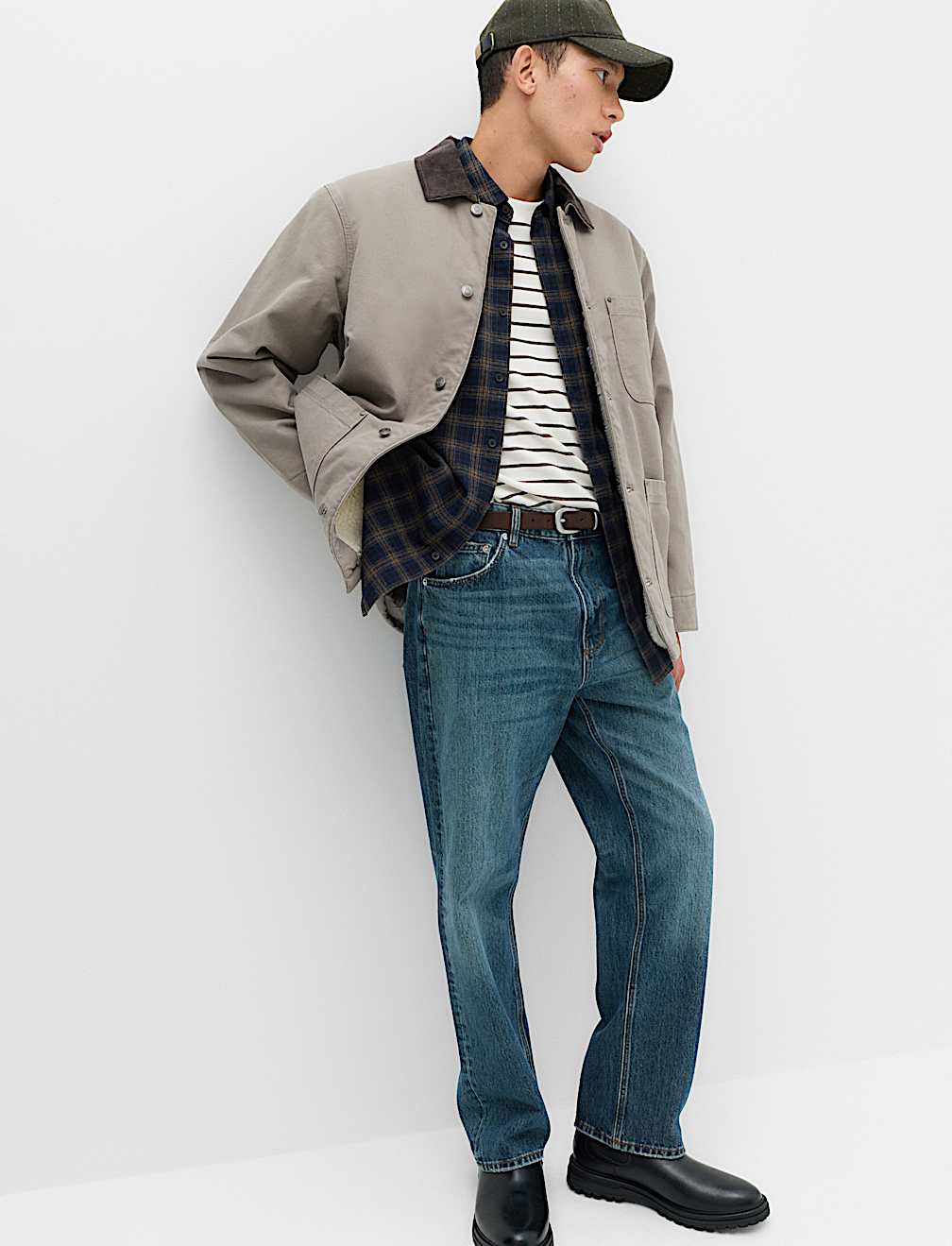 Borg Lined Denim Barn Jacket