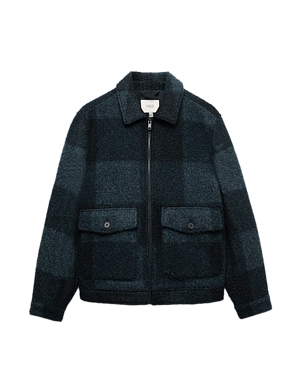 Boucl&eacute; Zip Through Jacket