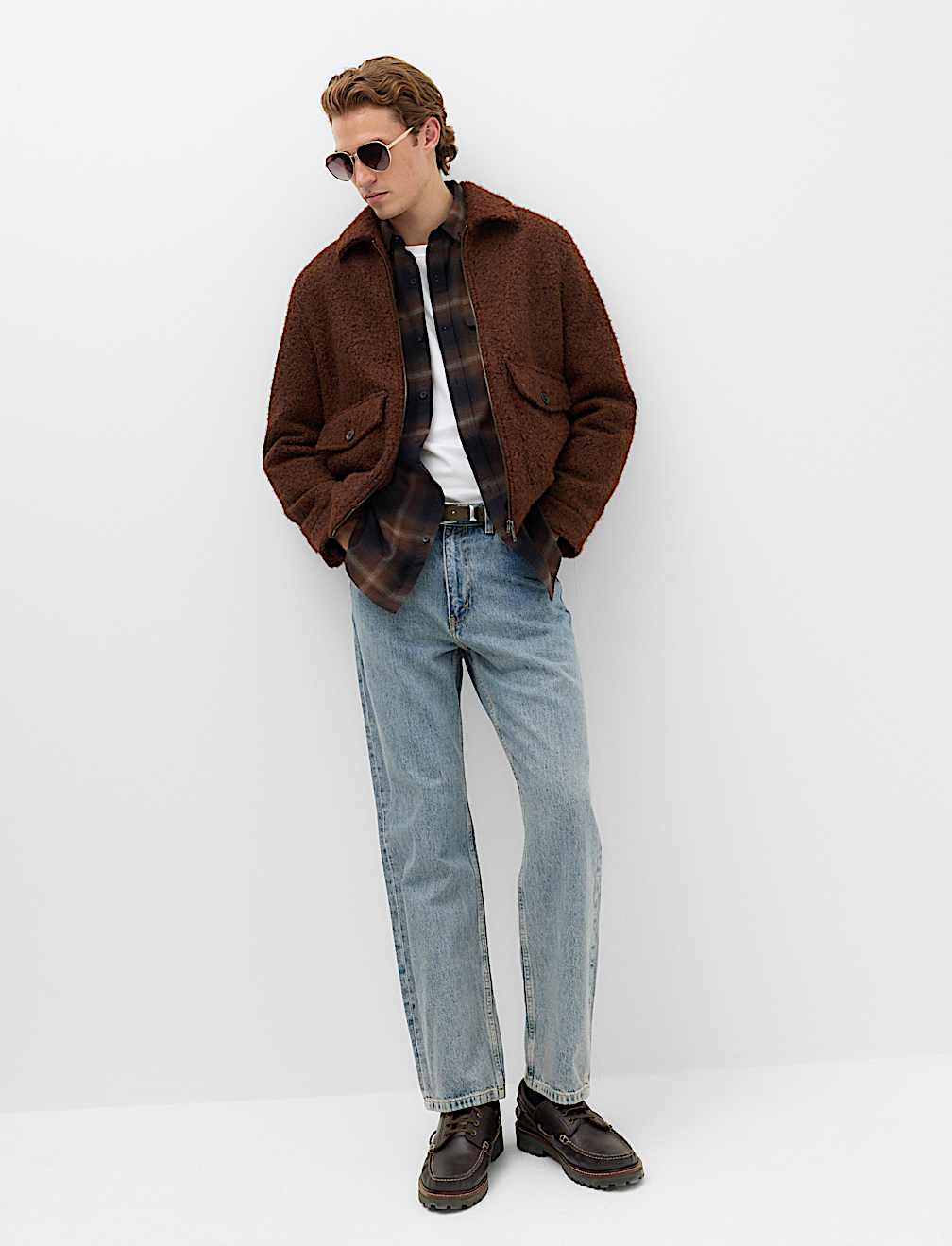 Boucl&eacute; Zip Through Jacket