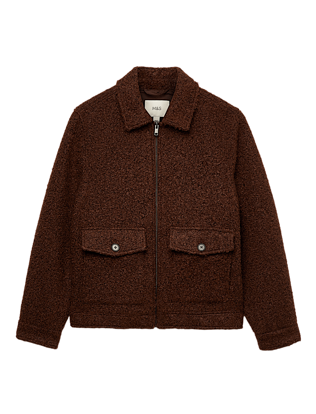 Boucl&eacute; Zip Through Jacket