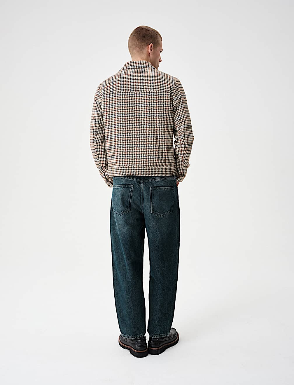 Wool Blend Houndstooth Jacket