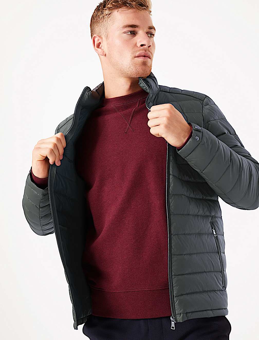Feather & Down Puffer Jacket