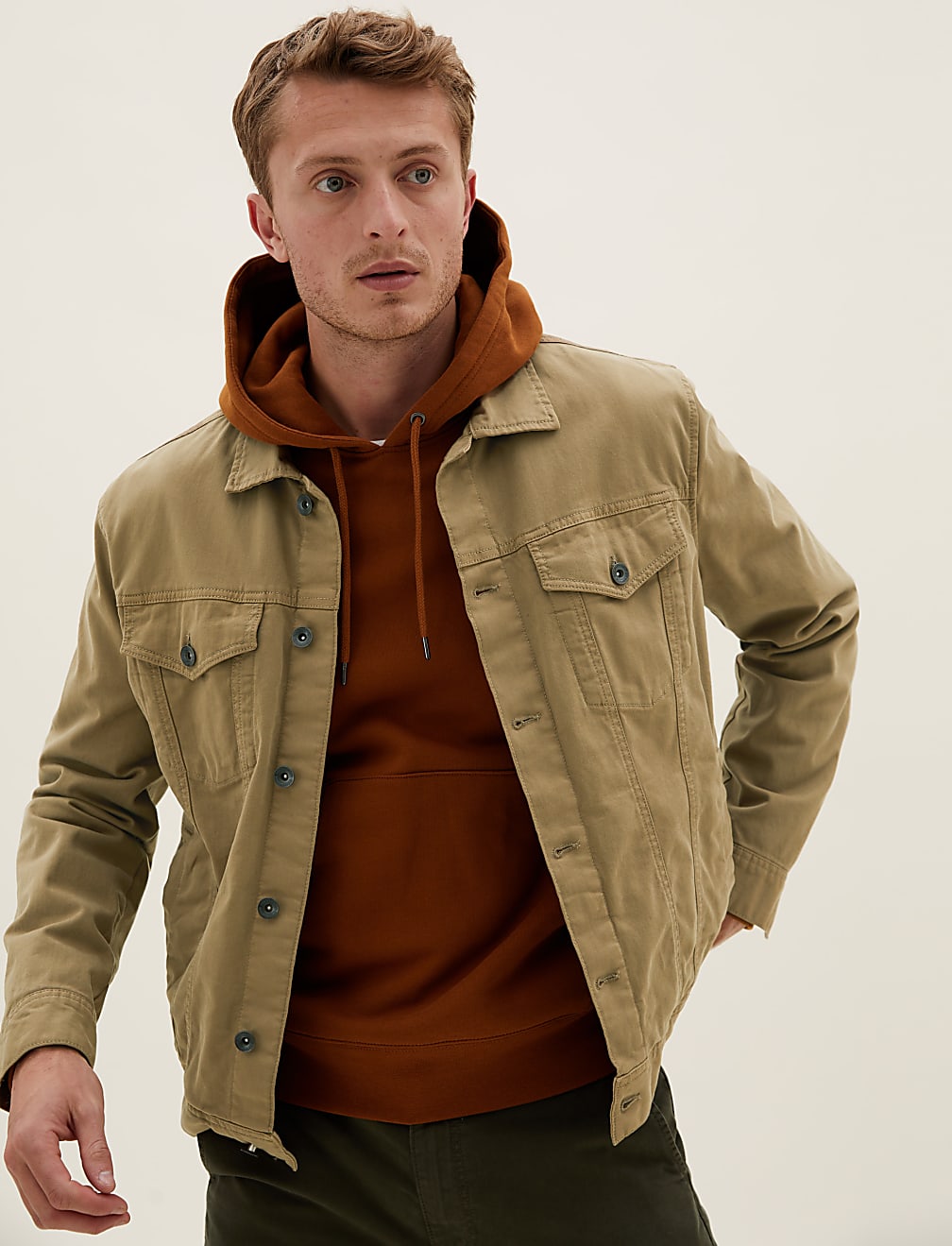 M&s mens denim jacket discount