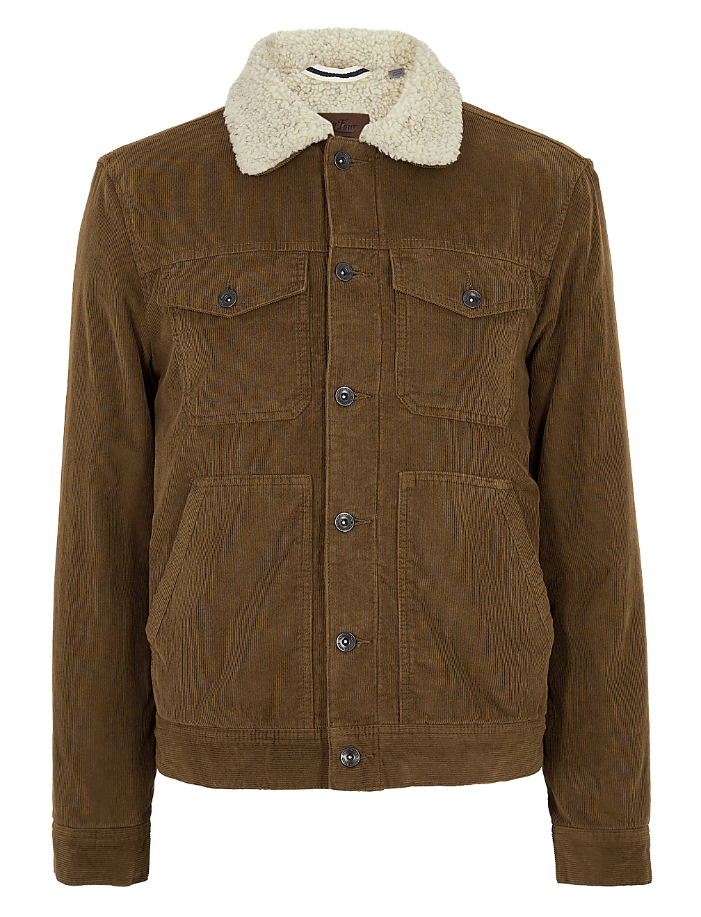 Tan borg lined cord jacket online