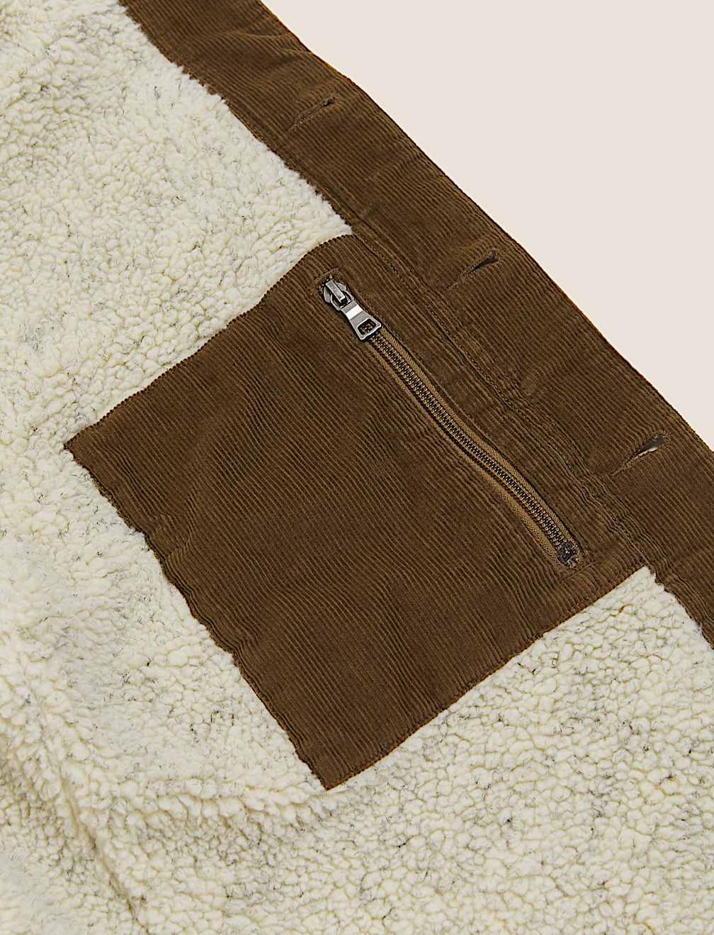 Pure Cotton Utility Borg Lined Jacket