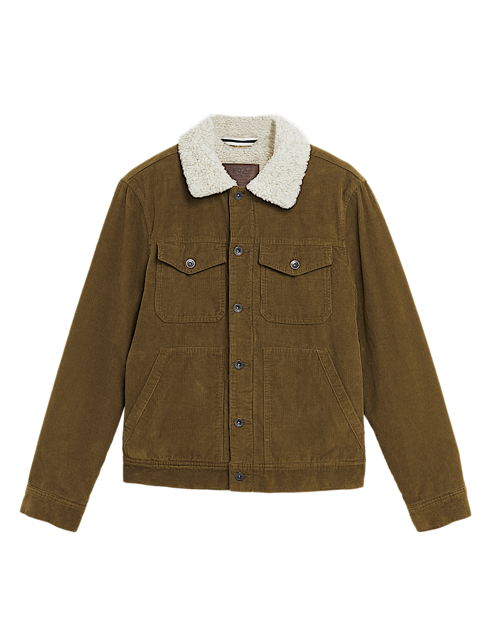 Pure Cotton Utility Borg Lined Jacket