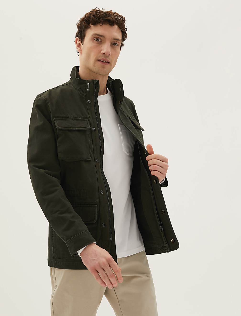 Mens cotton utility jacket outlet