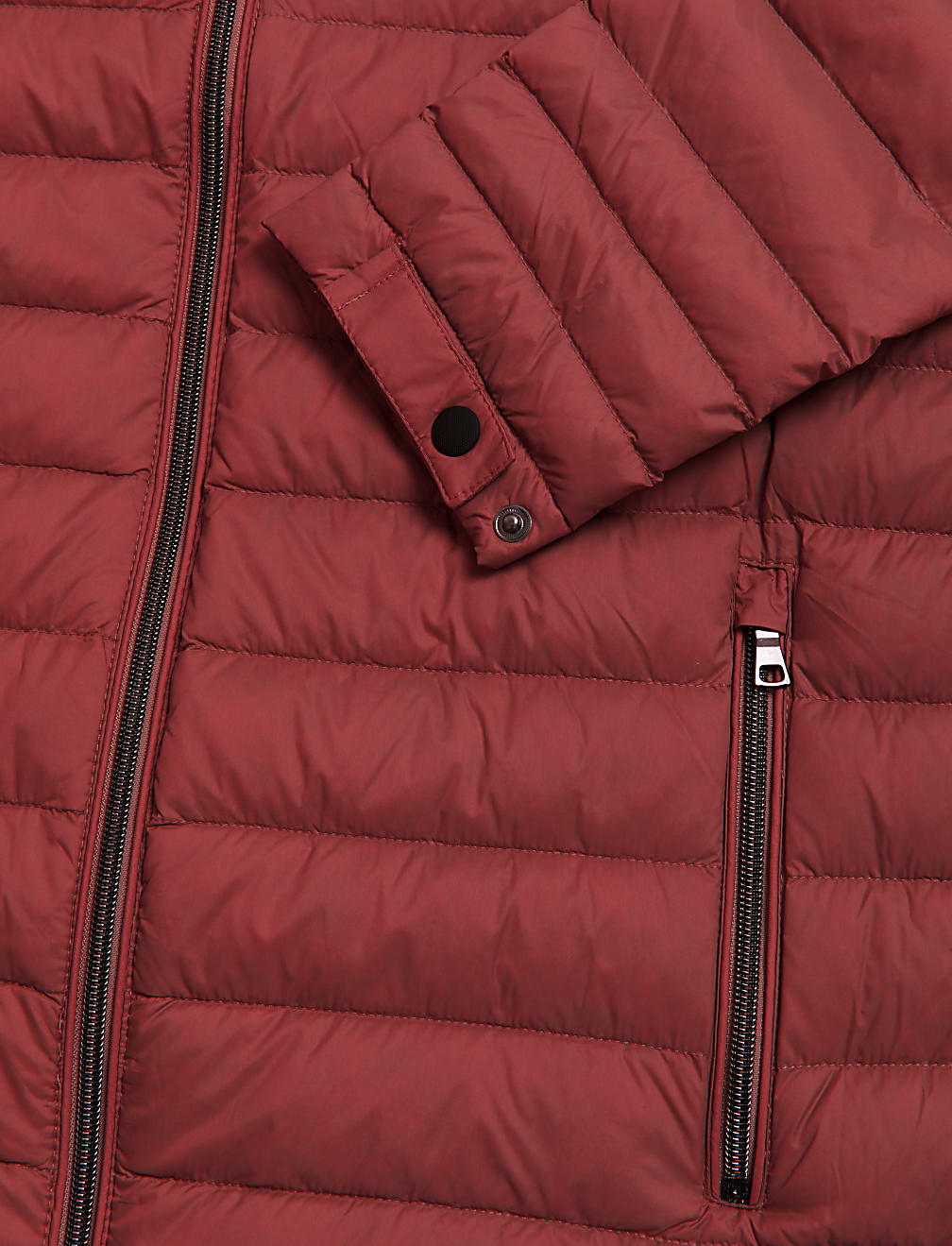 Pure Polyamide Plain High Neck Jacket