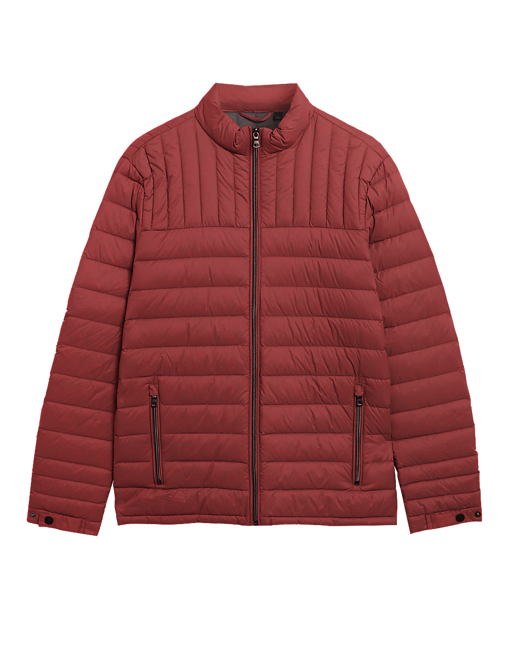 Pure Polyamide Plain High Neck Jacket