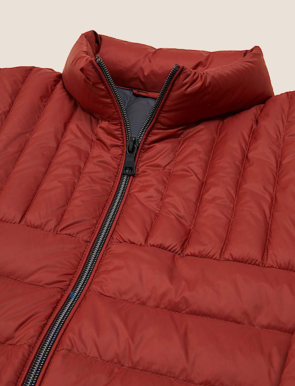 Pure Polyamide Plain High Neck Jacket