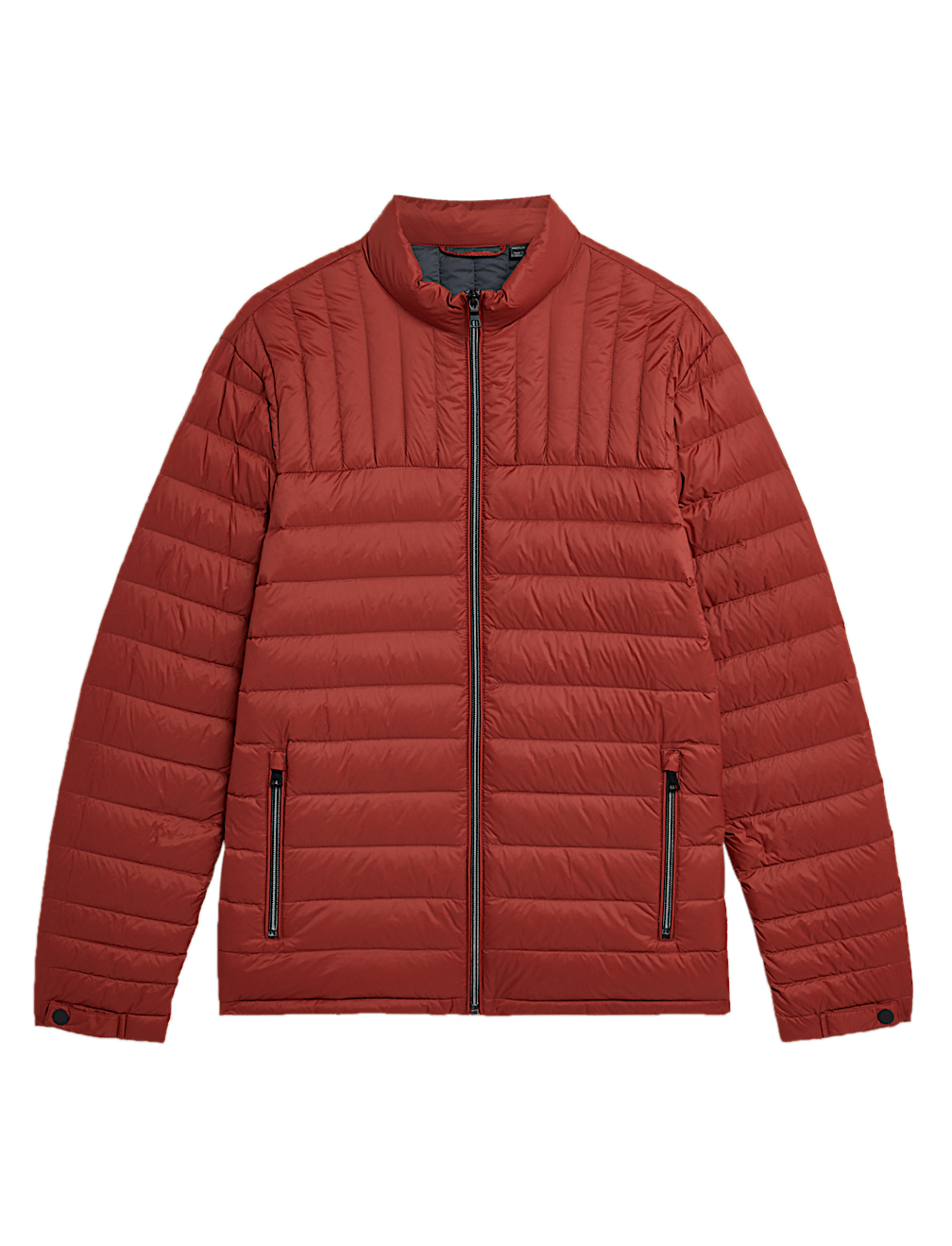 Pure Polyamide Plain High Neck Jacket