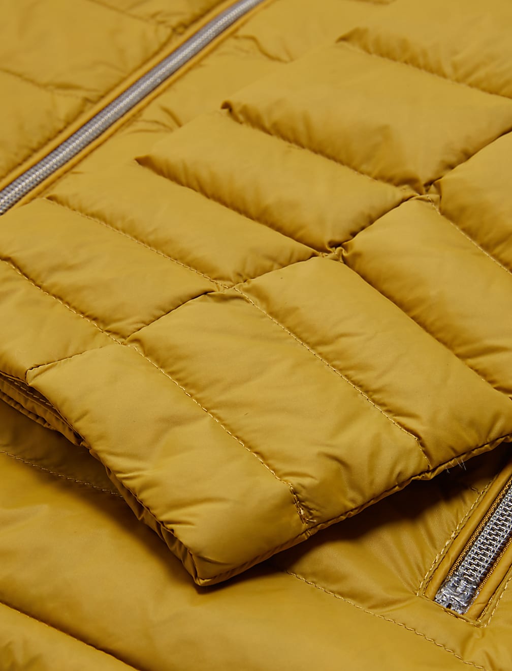 Pure Polyamide Plain High Neck Jacket
