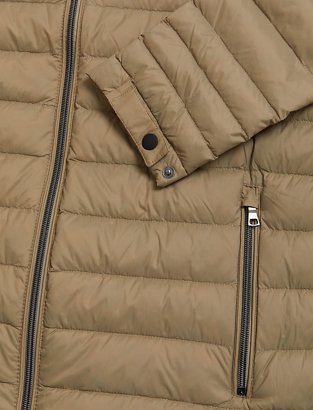 Pure Polyamide Plain High Neck Jacket