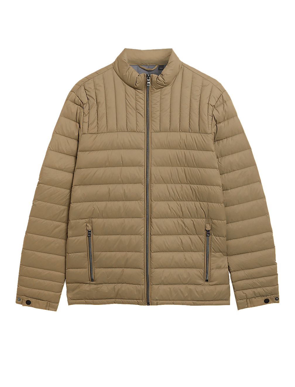 Pure Polyamide Plain High Neck Jacket