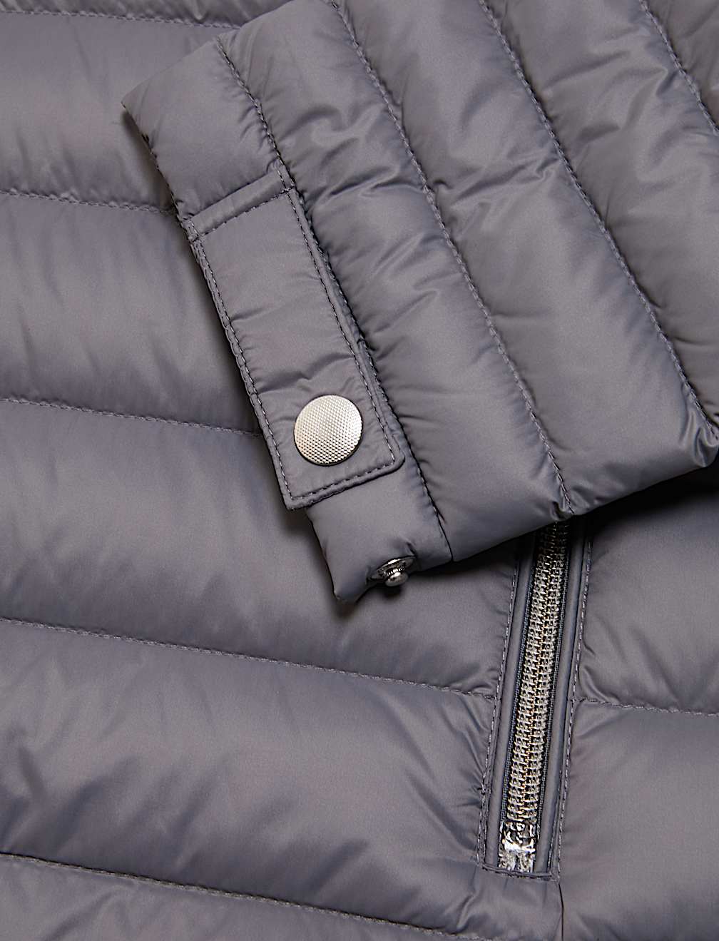 Pure Polyamide Plain High Neck Jacket