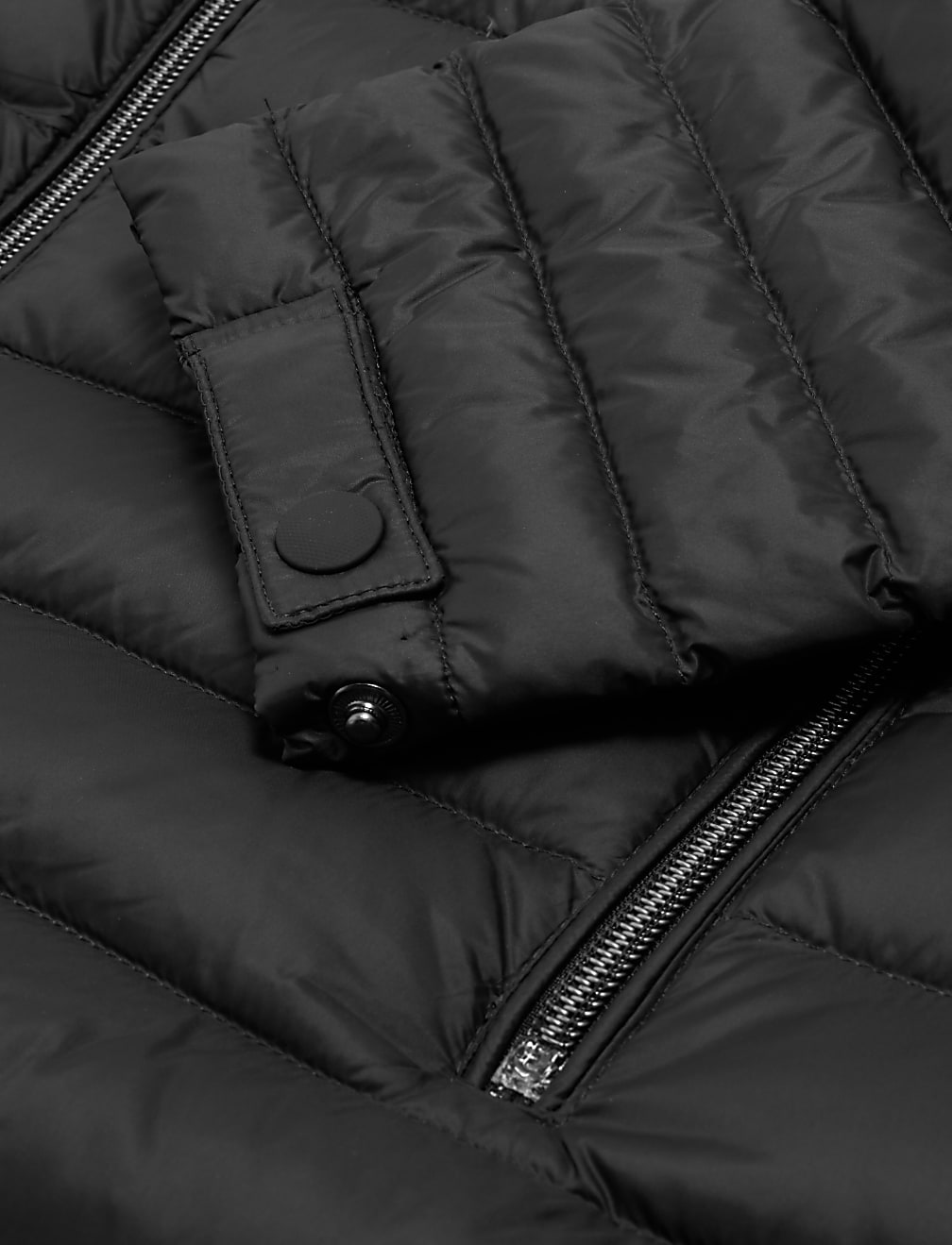 Pure Polyamide Plain High Neck Jacket