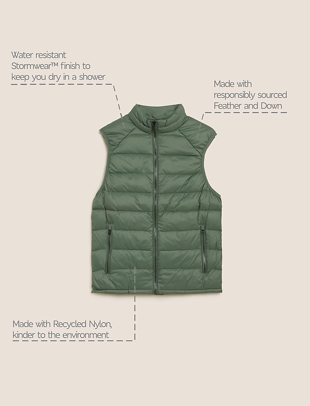 Feather and Down Gilet