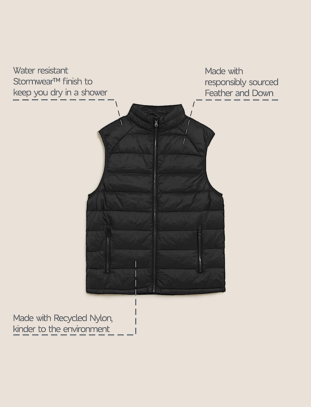 Feather and Down Gilet