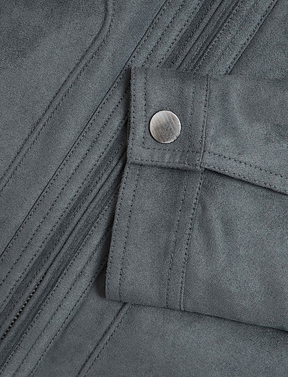 Faux Suede Biker Jacket