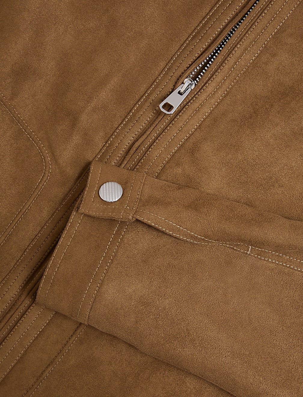 Faux Suede Biker Jacket