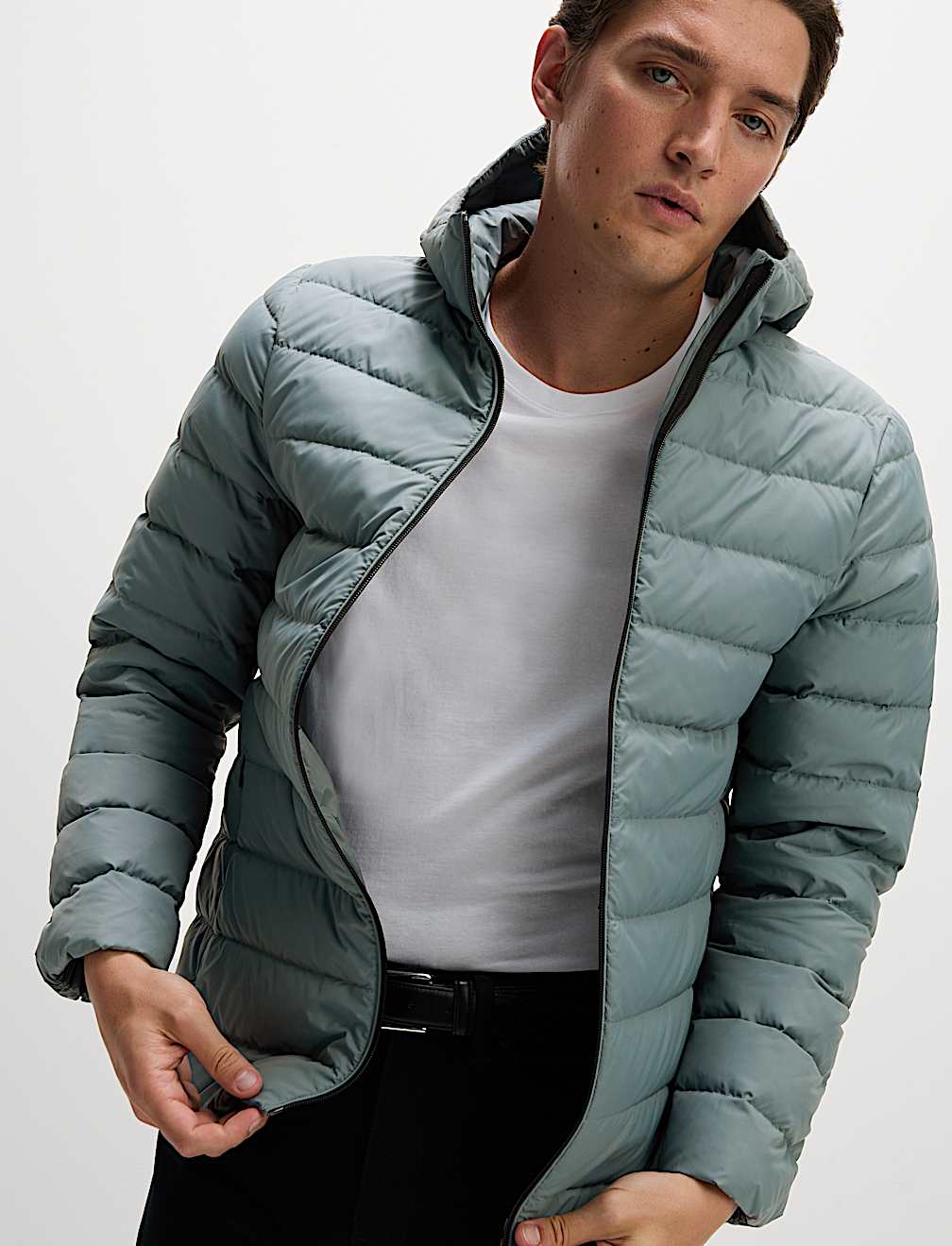 Lightweight Feather & Down Padded Jacket