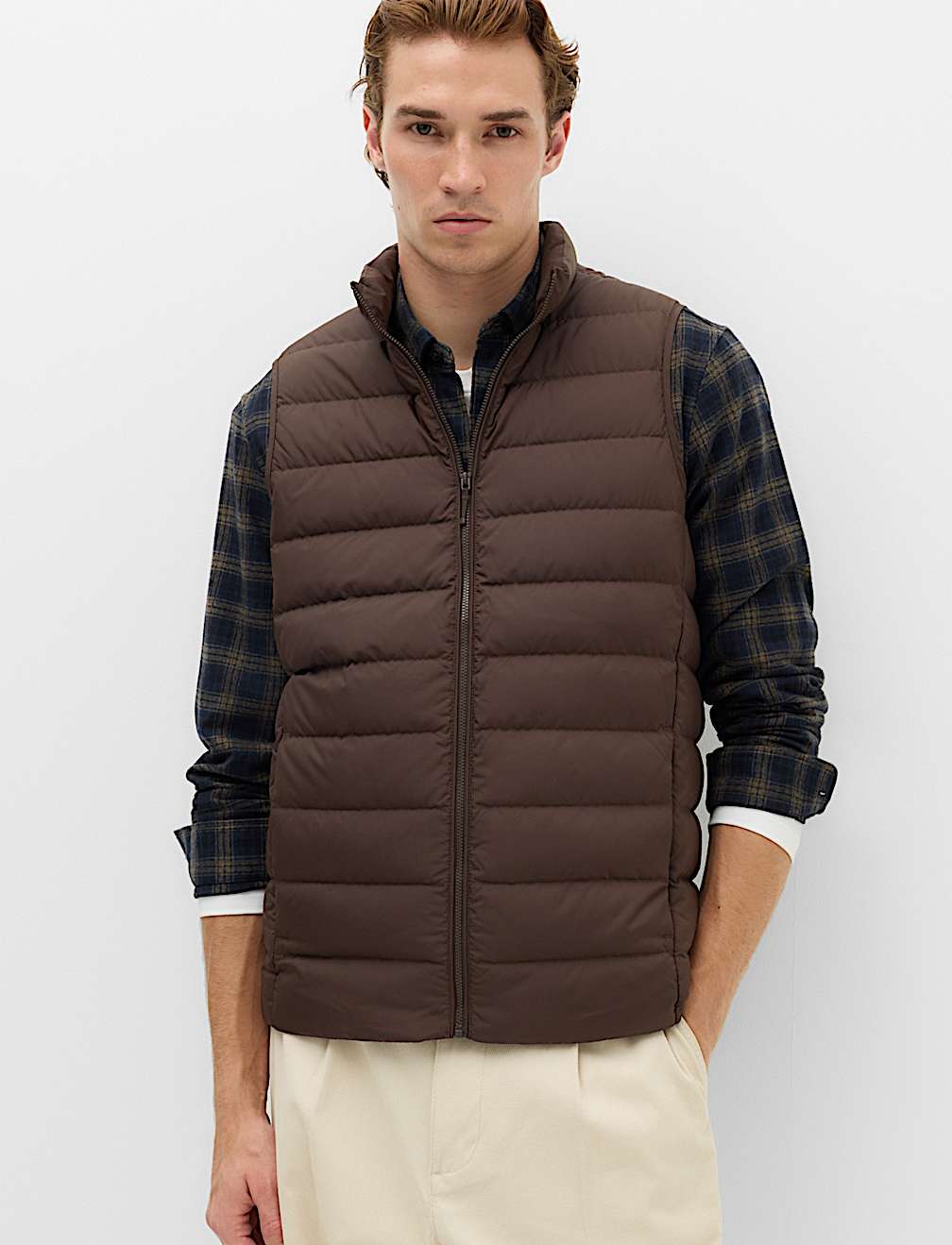 Feather and Down Padded Lightweight Gilet