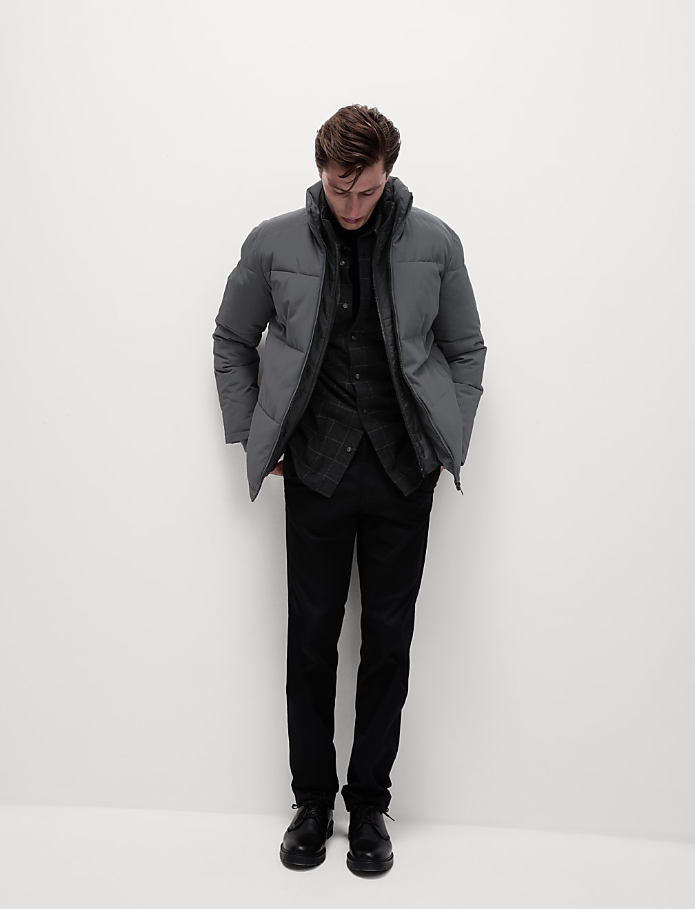 Double Collar Puffer Jacket with Thermowarmth™