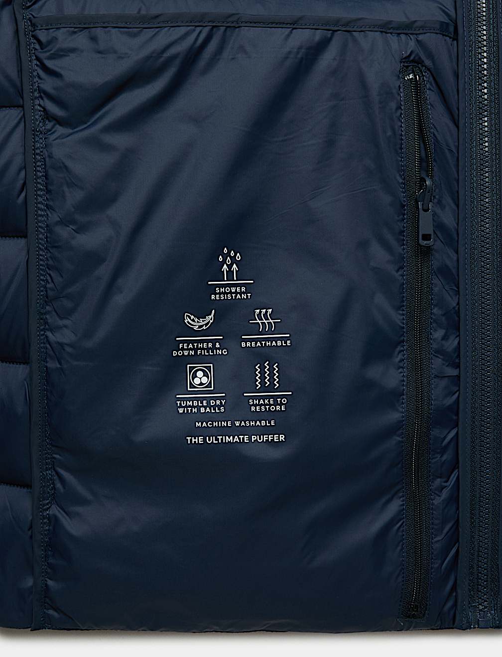 Feather and Down Packaway Puffer Jacket