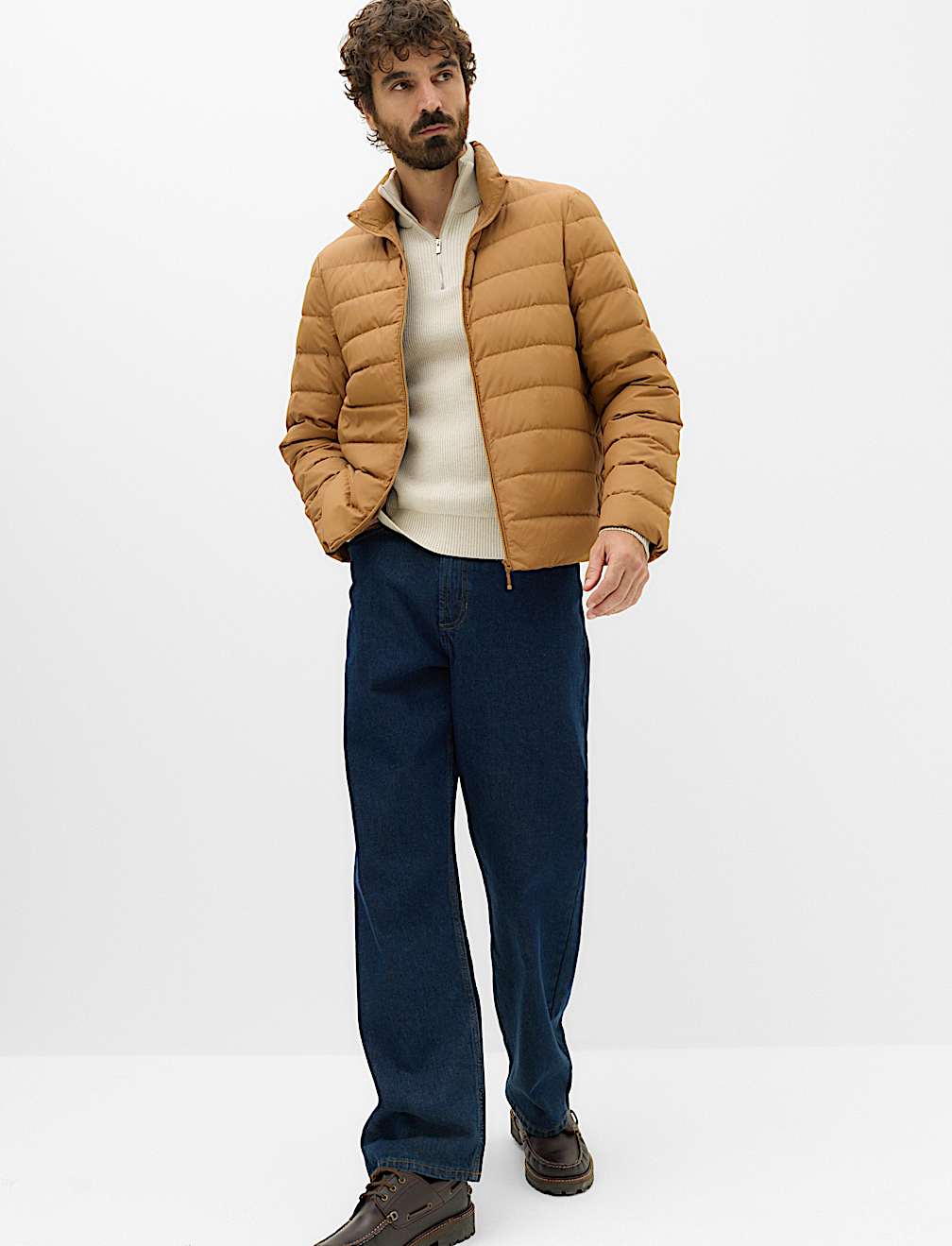 Feather and Down Packaway Puffer Jacket