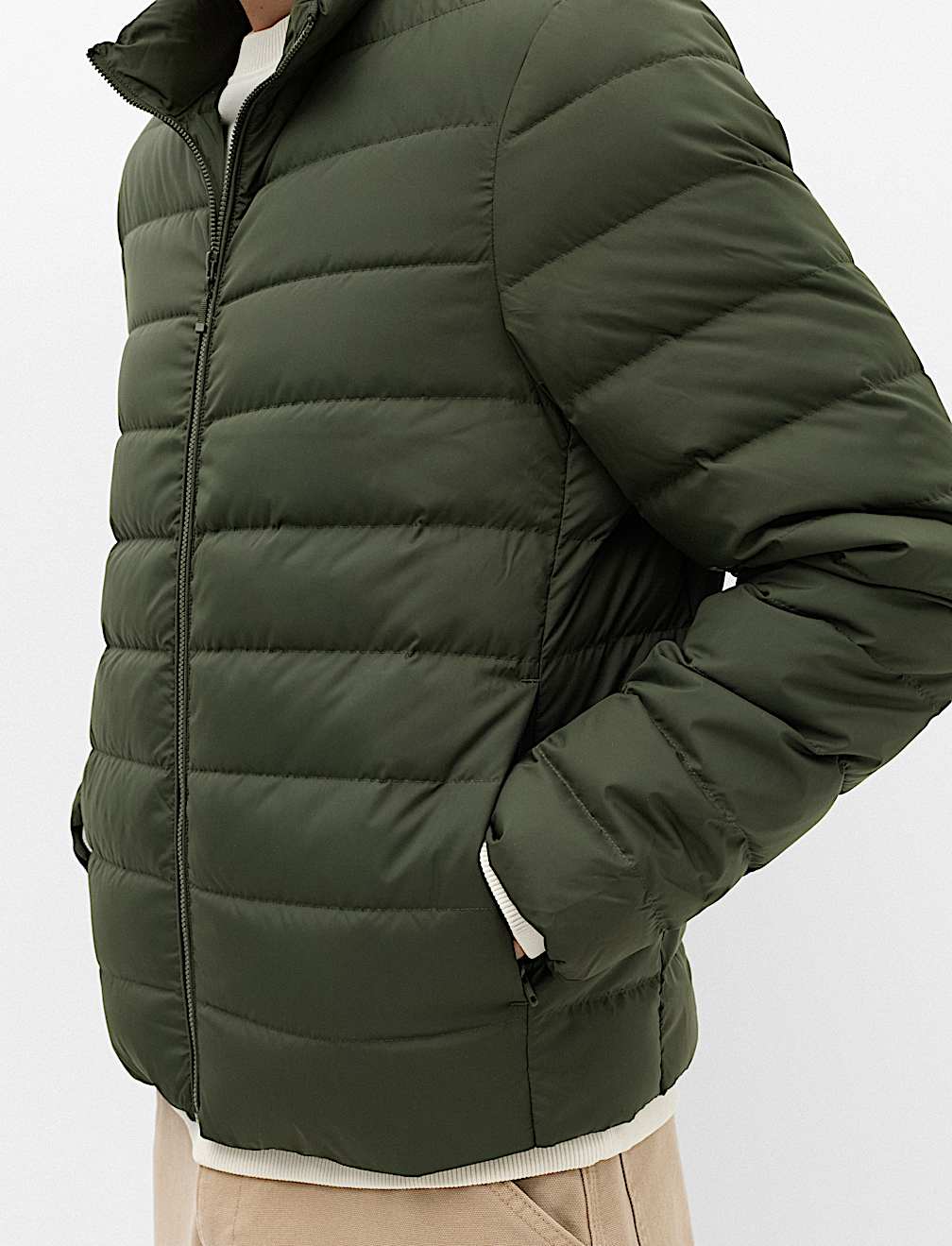 Feather and Down Packaway Puffer Jacket