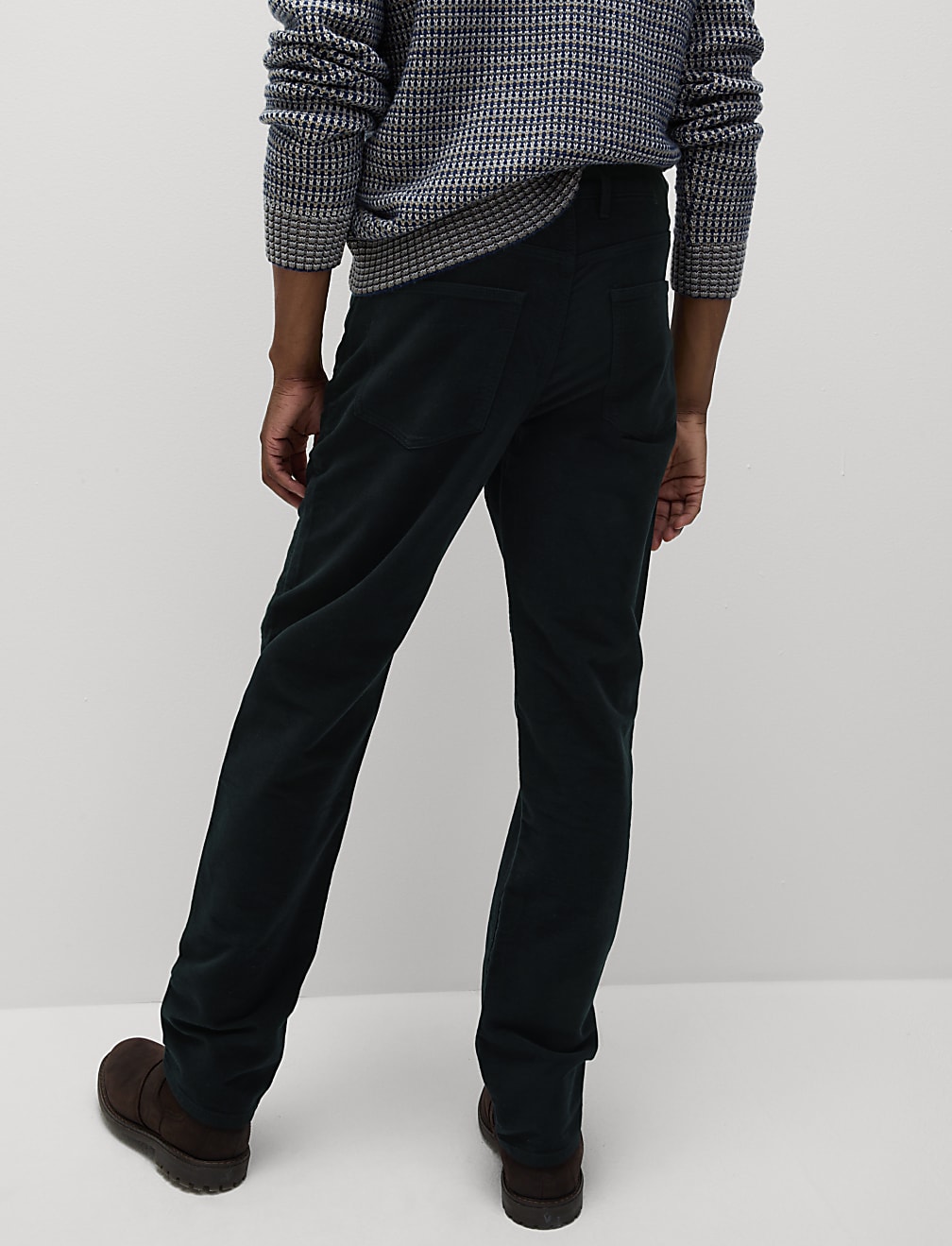 Regular Fit Italian Moleskin 5 Pocket Trousers