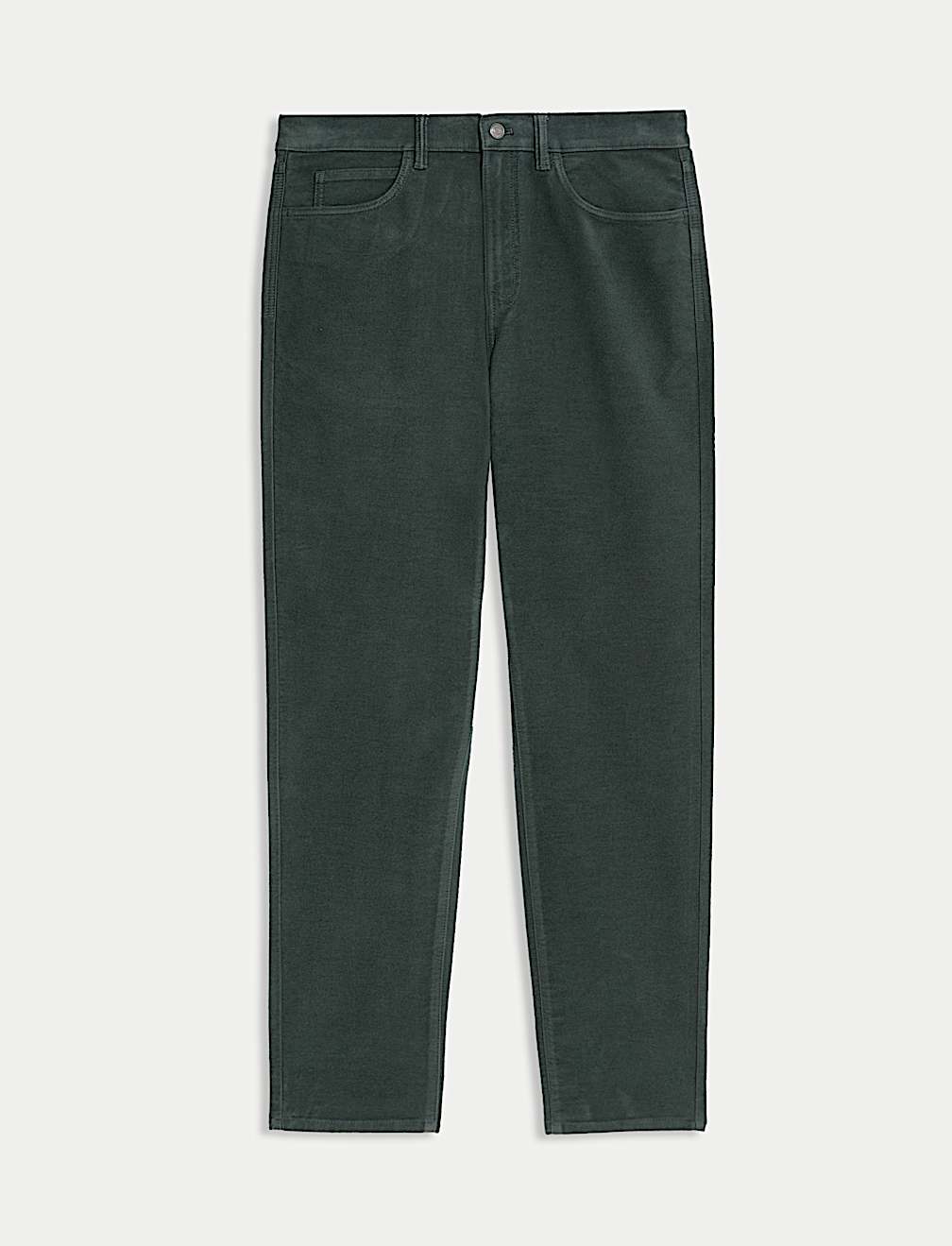 Regular Fit Italian Moleskin 5 Pocket Trousers