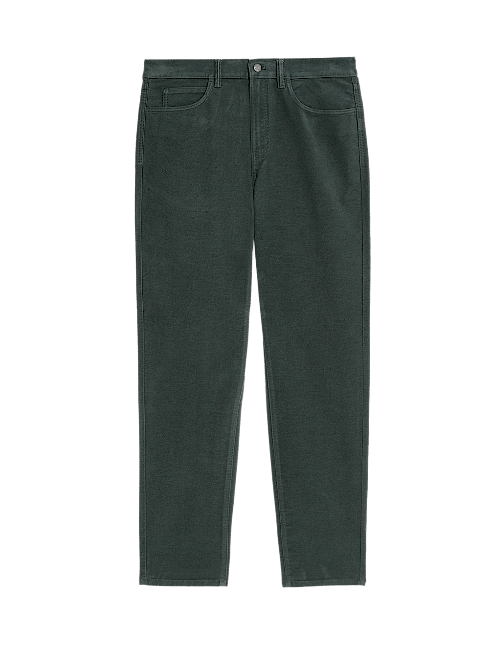 Regular Fit Italian Moleskin 5 Pocket Trousers