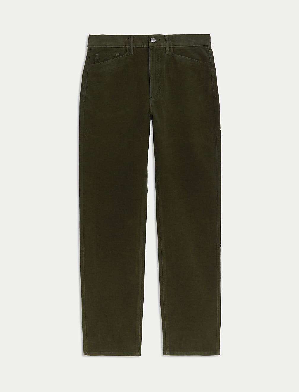 Regular Fit Italian Moleskin 5 Pocket Trousers