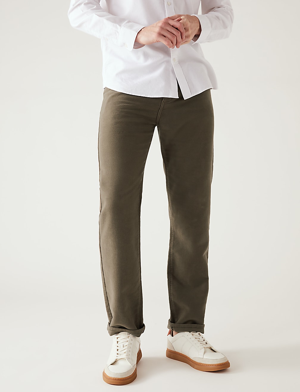 Regular Fit Moleskin Trousers