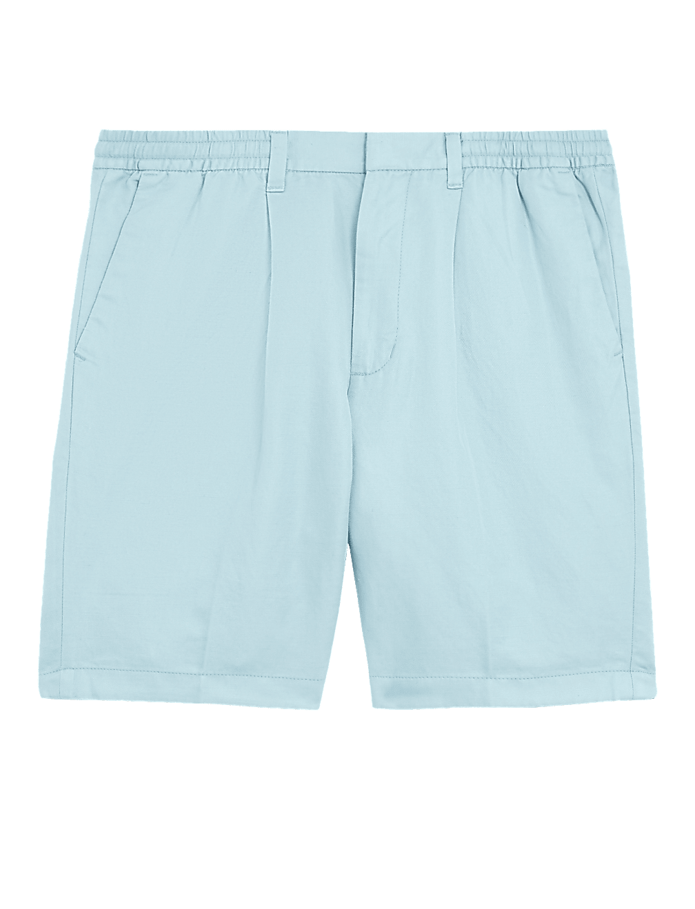 Cotton Linen Elasticated Waist Chino Shorts