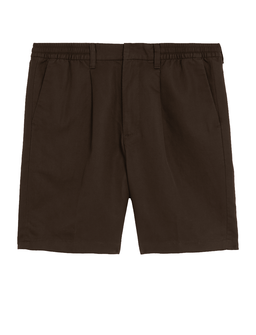 Cotton Linen Elasticated Waist Chino Shorts