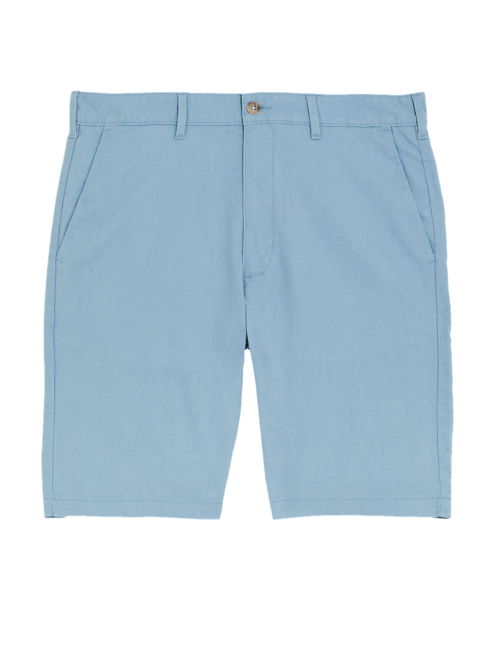 Linen Mix Plain Regular Fit Shorts