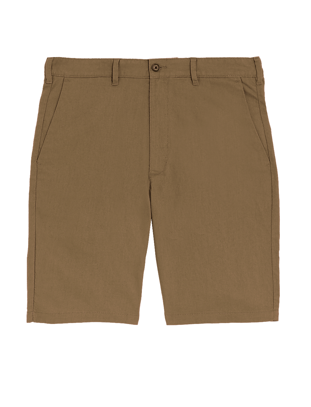 Linen Mix Plain Regular Fit Shorts