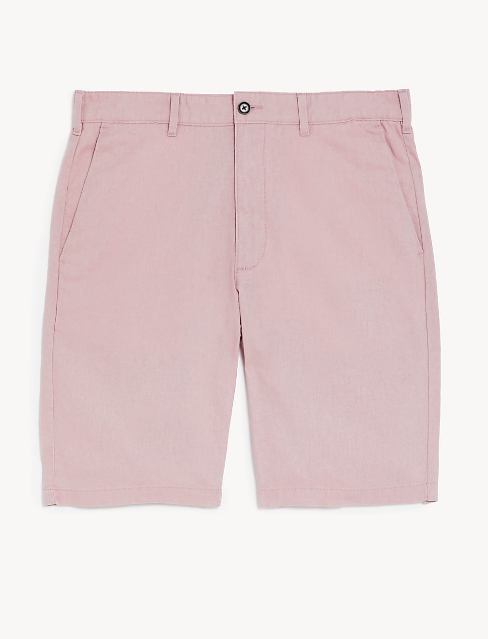 Linen Mix Plain Regular Fit Shorts