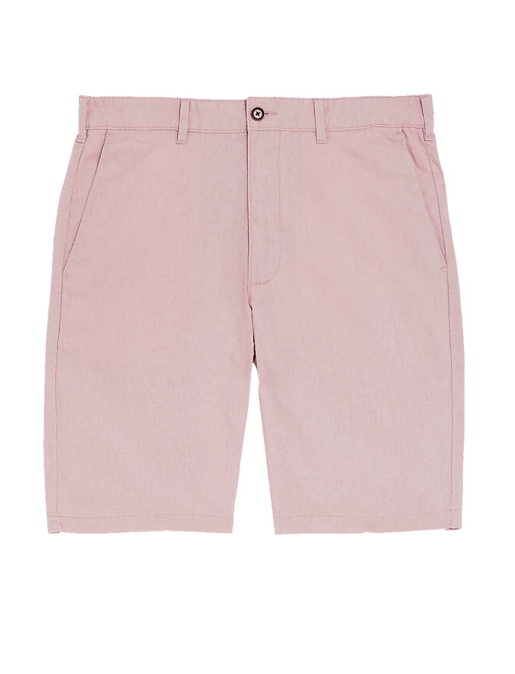Linen Mix Plain Regular Fit Shorts
